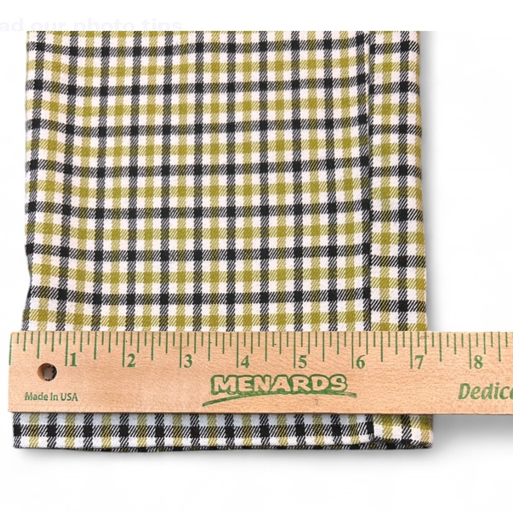 BRANDY MELVILLE Green & Black Plaid Trousers Elastic Waist & Zipper  S Exellent - Picture 8 of 8
